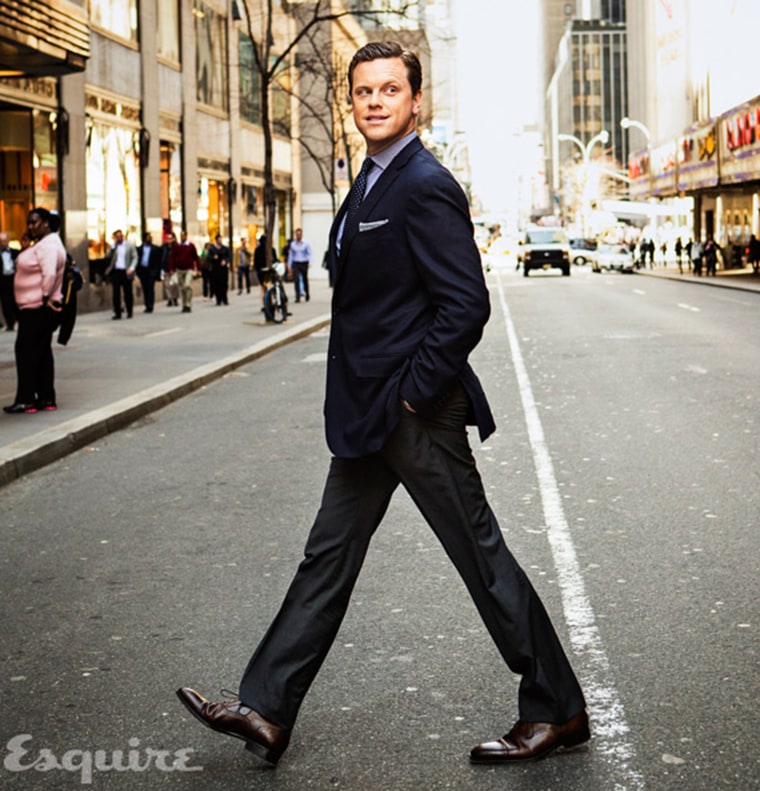 Willie Geist looks stylish in a blue suit and talks about the role of blazers in his life in the June/July issue of Esquire.
