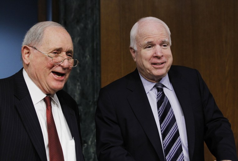 Chairman of the Senate homeland security and governmental affairs investigations subcommittee Carl Levin (D-MI) and ranking member John McCain (R-AZ) ...