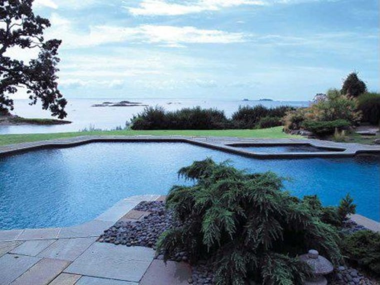 Image: The estate includes a 75-foot heated pool.