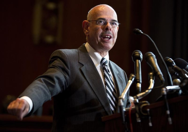 Representative Henry Waxman (D-CA) speak during a news conference calling for no reduction in the Medicare and Medicaid budgets, as part of the year e...