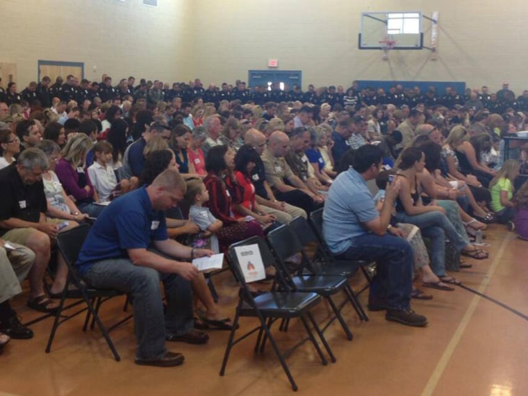 The graduation ceremony for Tatum's kindergarten class was standing room only.