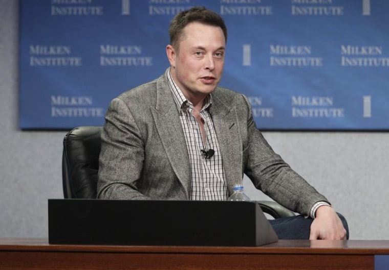 CEO of Tesla Motors Elon Musk speaks during a session titled