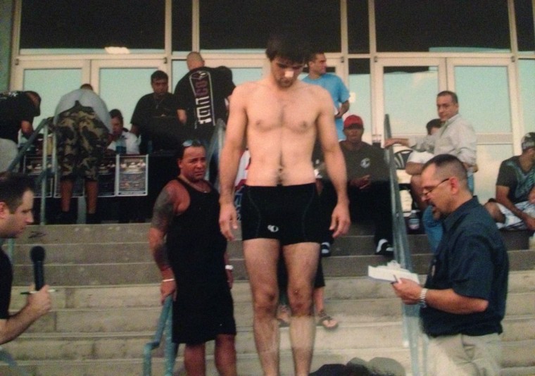 Ibragim Todashev weighing in at a 2009 mixed martial arts competition in Salem, New Hampshire.