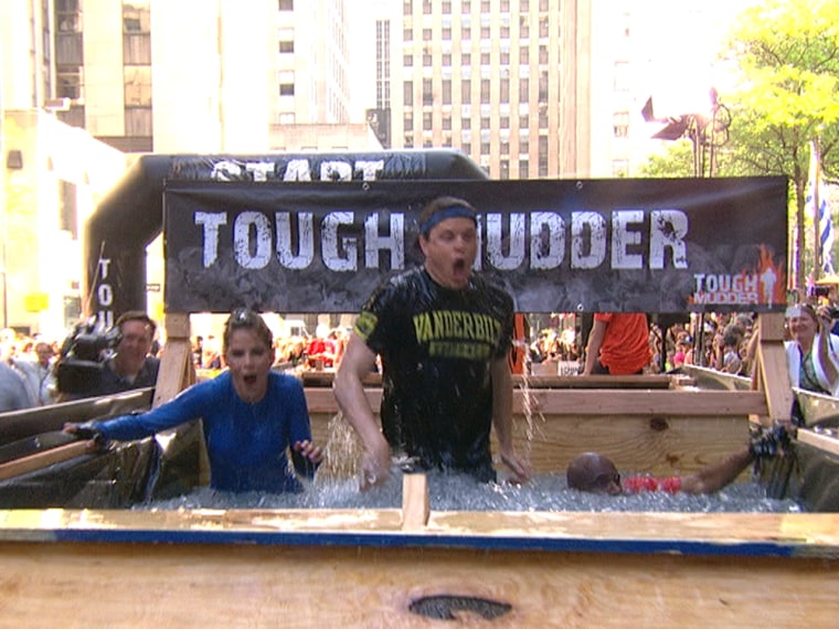 The Tough Mudder promises \"the worst ice cream headache you've ever had\" after plunging into its ice bath obstacle. Willie is living proof of that here. It also happened to be 91 degrees outside while this was happening.