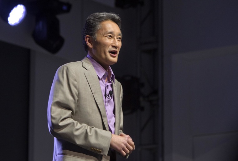 Kazuo Hirai, president and CEO of Sony Corporation, speaks during a Sony news conference at the Consumer Electronics Show (CES) in Las Vegas January 7...