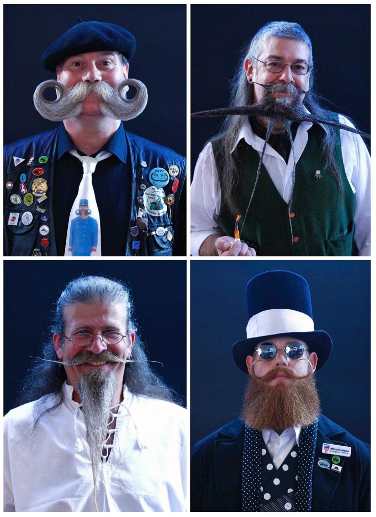 Clockwise from top left, Franz Mitterhauser from Austria, Charlie Savill from Britain, Jeffrey Moustache of the U.S. and Frazer Coppin of Britain.