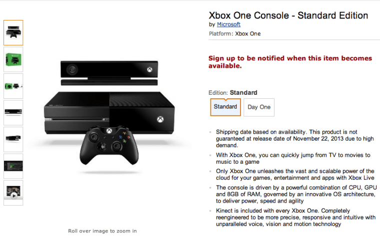 Xbox one on sale in order