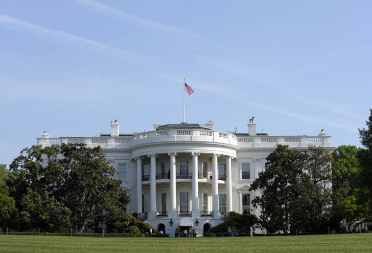 The White House is seen April 21, 2012, from the South Lawn. Public tours resumed Tuesday and will continue through Jan. 15, 2014.