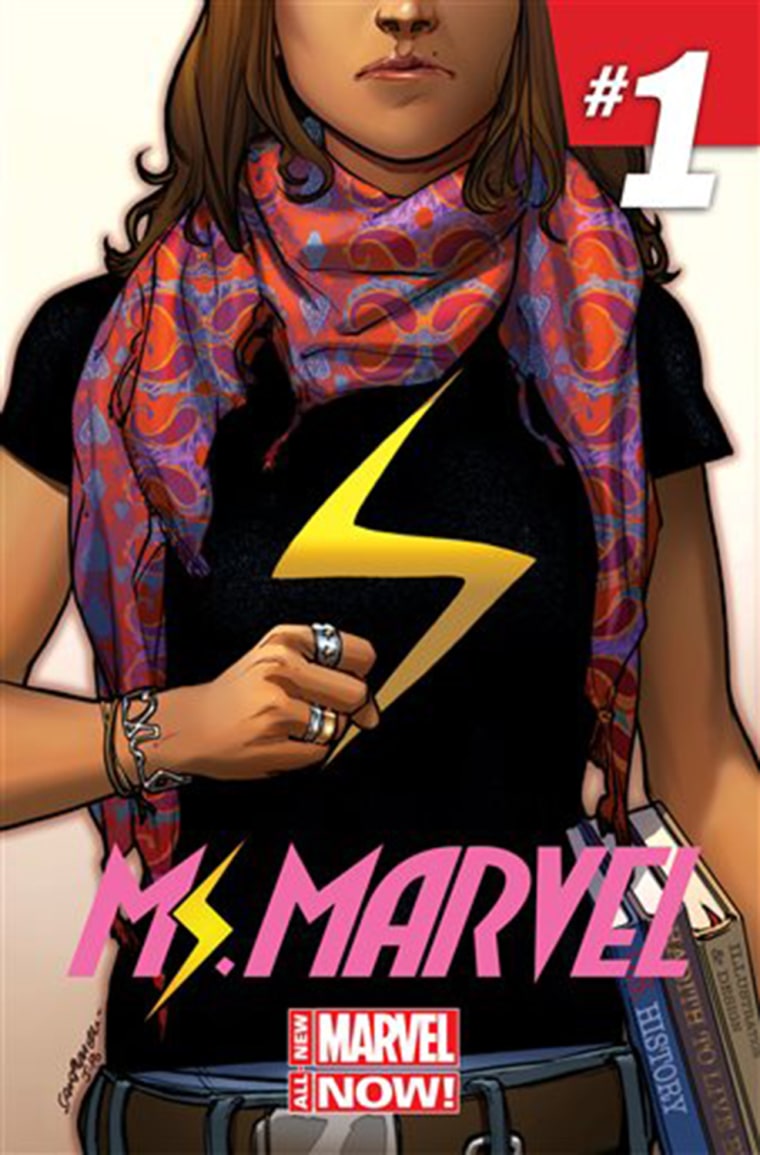 This comic book cover image released by Marvel Comics shows character Kamala Khan on the \"Ms. Marvel\" issue. The new monthly Ms. Marvel is debuting as...
