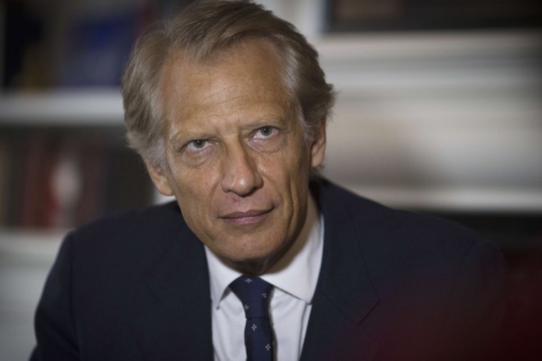 France's former Prime Minister Dominique de Villepin. File photo.