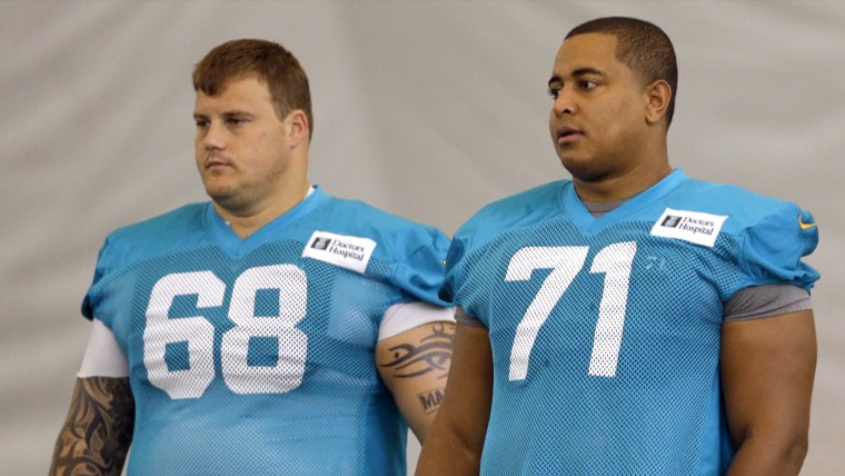 Richie Incognito, left, and Jonathan Martin, right.