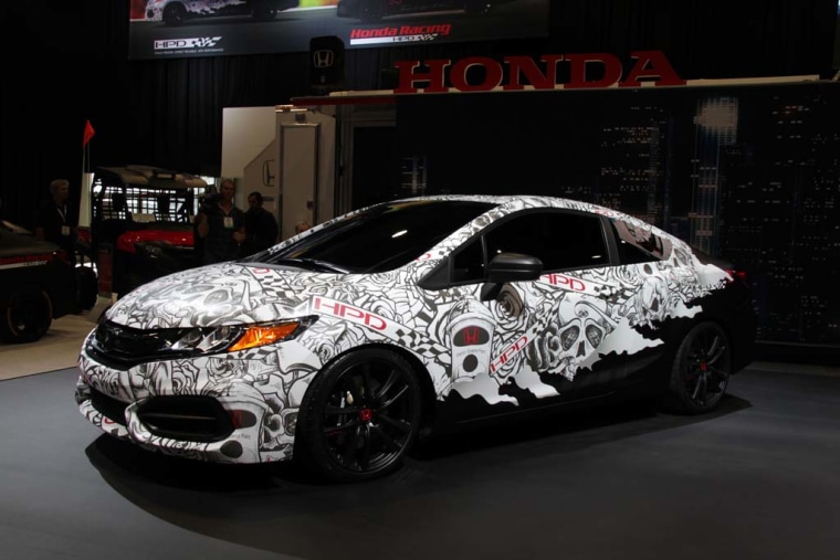 The Honda Civic HPD concept car is seen at the 2013 SEMA show in Las Vegas. Honda has added a new performance street accessory operation called HPD.