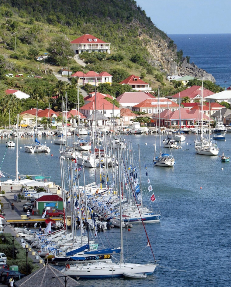 GUSTAVIA - MAY 13: General view of the marina of Gustavia, on the west coast of the island of St. Bartholomew's Day Massacre on May 13, 2002 in Gusta...