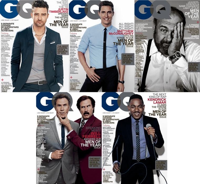 Image: Justin Timberlake, Matthew McConaughey, James Gandolfini, Will Ferrell and Kendrick Lamar