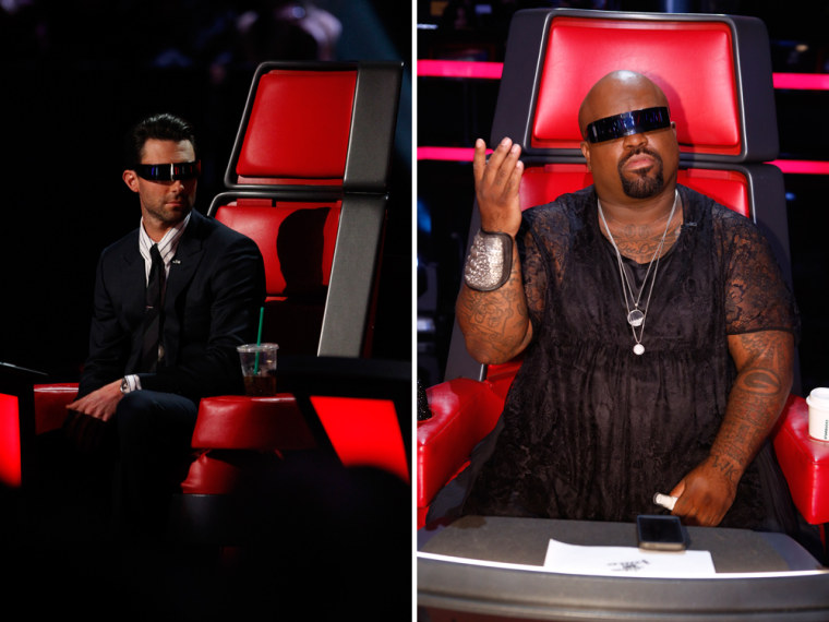 Image: Adam Levine and CeeLo Green on The Voice.