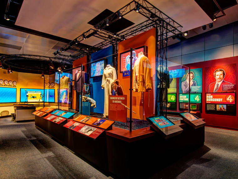 The \"Anchorman\" exhibit at the Newseum in Washington, D.C.