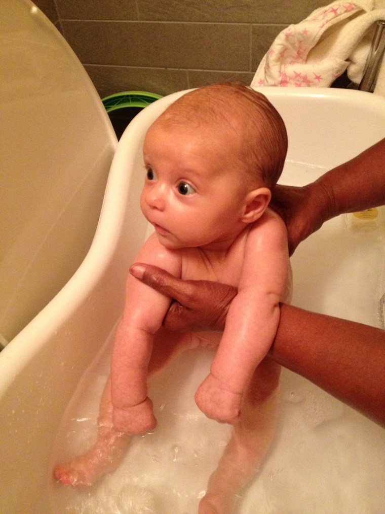 Harper in the tub