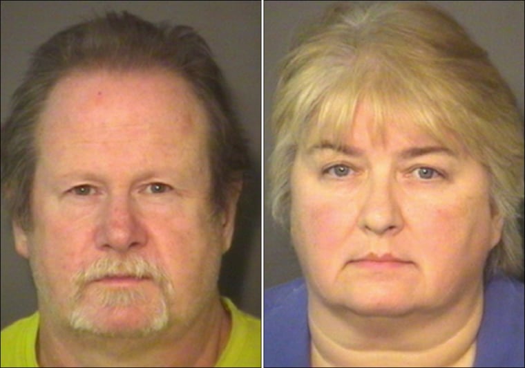 Dorian Lee Harper, left, and Wanda Sue Larson are charged with child abuse.