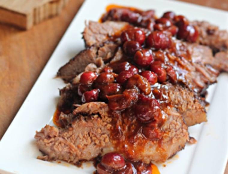Brisket with cranberry sauce