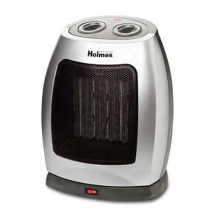 The Holmes HCH5250B-TG (starting at $30) oscillates to spread heat throughout a space.