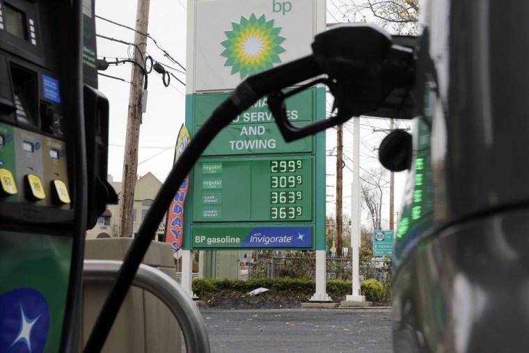 Consumer prices slipped in October, helped by lower gas prices.