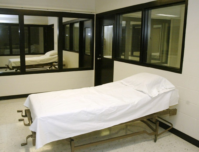The death chamber at the Missouri Correctional Center in Bonne Terre, Mo.