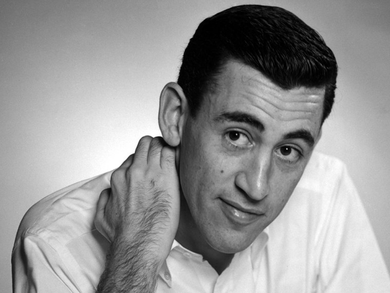 Author J.D. Salinger poses for a portrait as he reads from his classic American novel \"The Catcher in the Rye\" in 1952 in New York City.