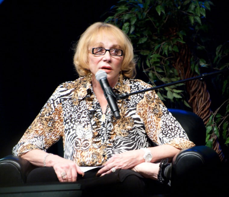 Psychic medium and author Sylvia Browne speaks to the audience during her appearance at Route 66 Casino's Legends Theater on Nov. 13, 2010, in Albuquerque, New Mexico.