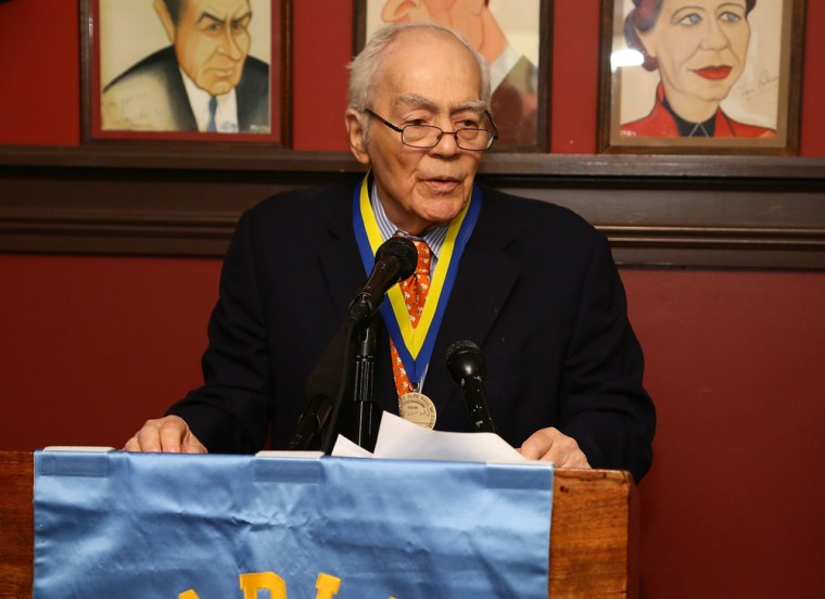 Jimmy Breslin attends The Deadline Club's New York Journalism Hall of Fame 2013 Luncheon at Sardi's on Nov. 14, in New York City.