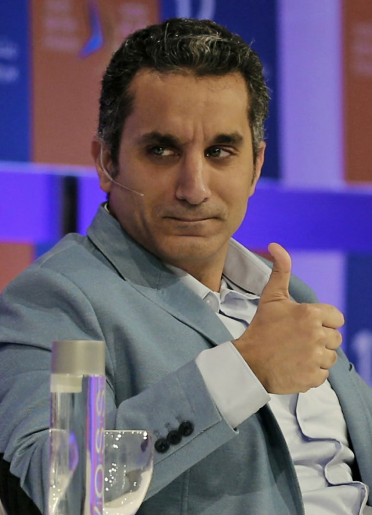 Egyptian satirist and television host Bassem Youssef in Dubai in May.