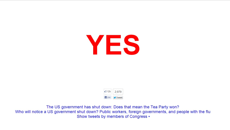 http://www.isthegovernmentshutdown.com/