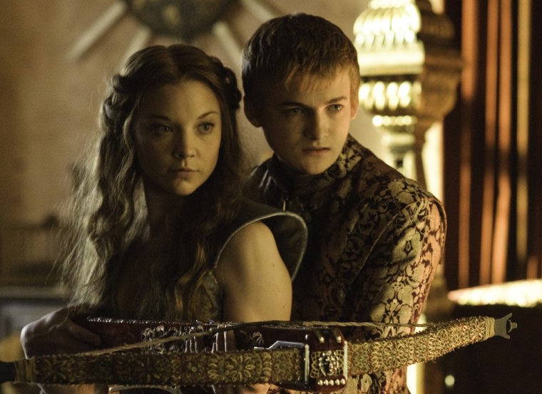 Image: Margaery (Natalie Dormer) and King Joffrey (Jack Gleeson) of \"Game of Thrones.\"