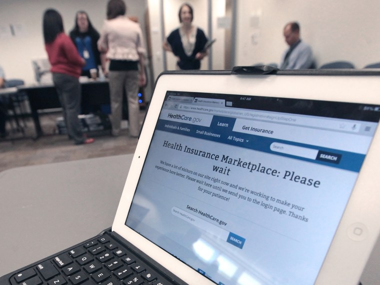 More than 6 million people jammed the new federal health insurance website in its first two days online, the White House says.
