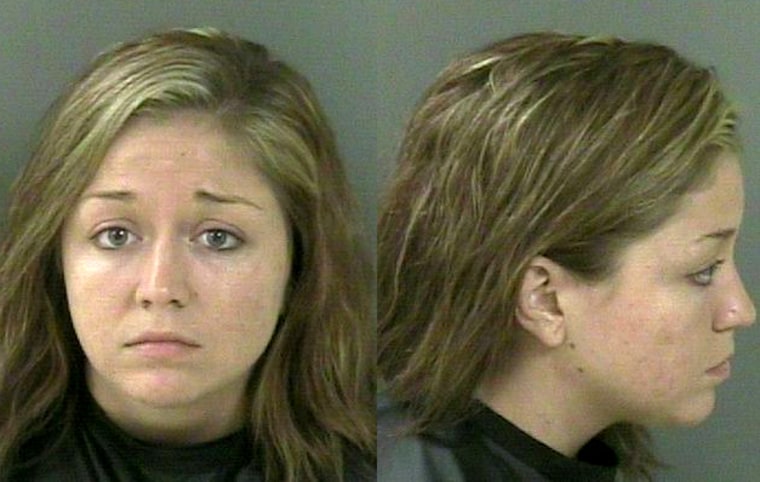In this booking mug released by the Indian River County Sheriff's Office on Monday, Aug. 19, shows Kaitlyn Hunt, 19, of Vero Beach, Fla.