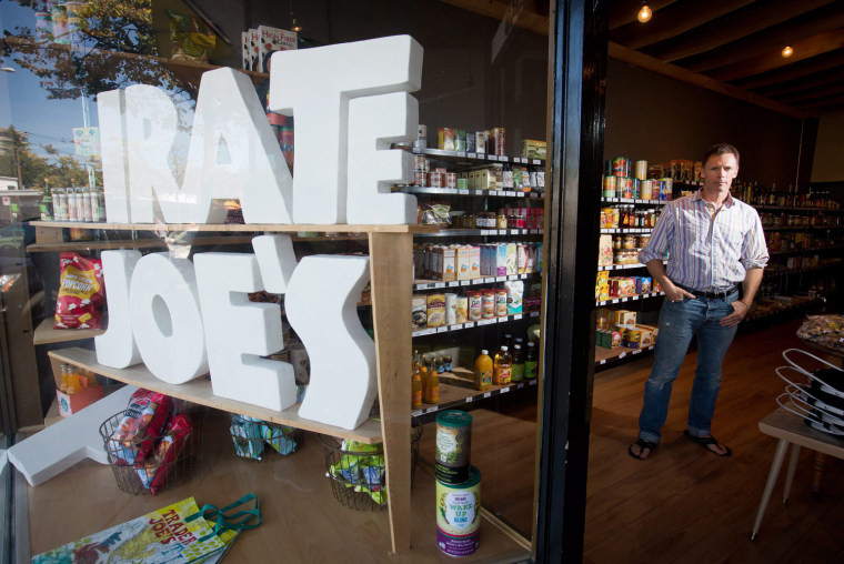 Pirate Joe's owner Michael Hallatt poses for a photograph at his store where he resells products from the U.S. specialty grocery store Trader Joe's, in Vancouver, B.C., on Aug. 21. While Trader Joe's was suing Hallatt, he removed the