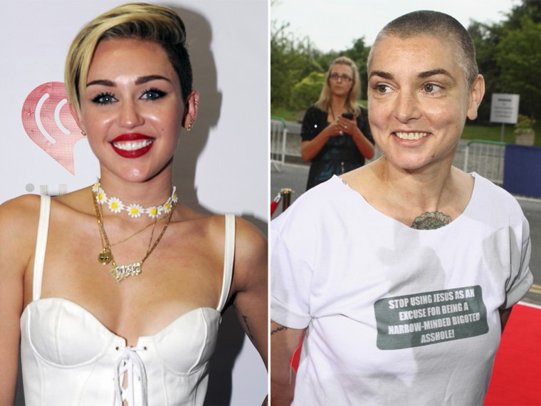 Image: Sinead O'Connor and Miley Cyrus