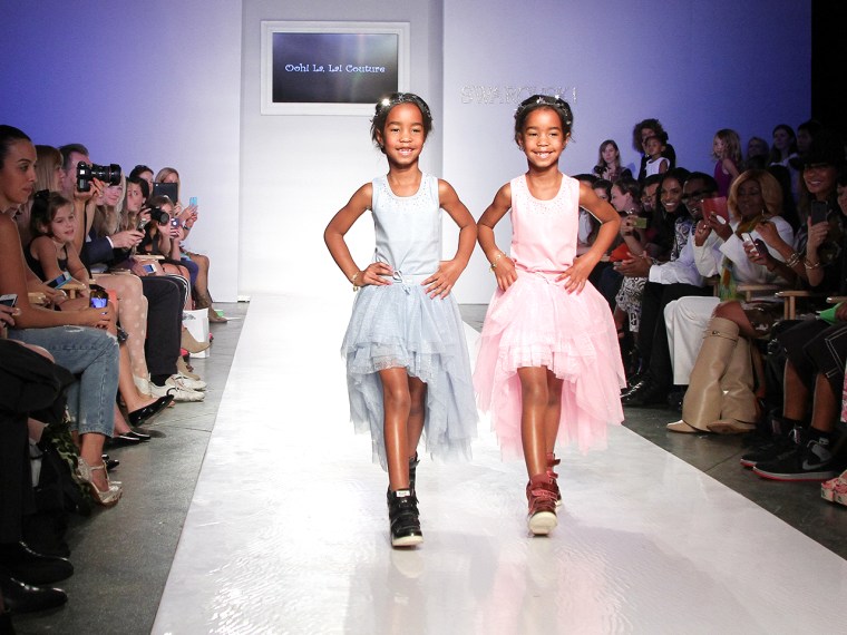 Diddy's daughters strut the catwalk at Kids Fashion Week