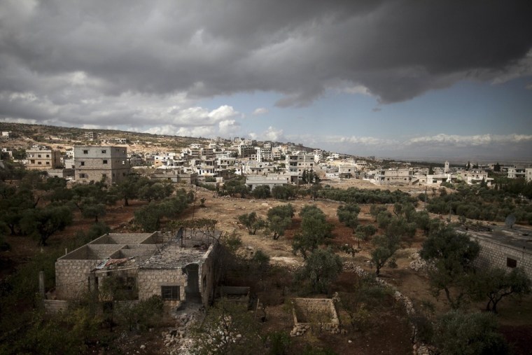 Kfar Lata sits at the top of a mountain in the countryside of Idlib province.