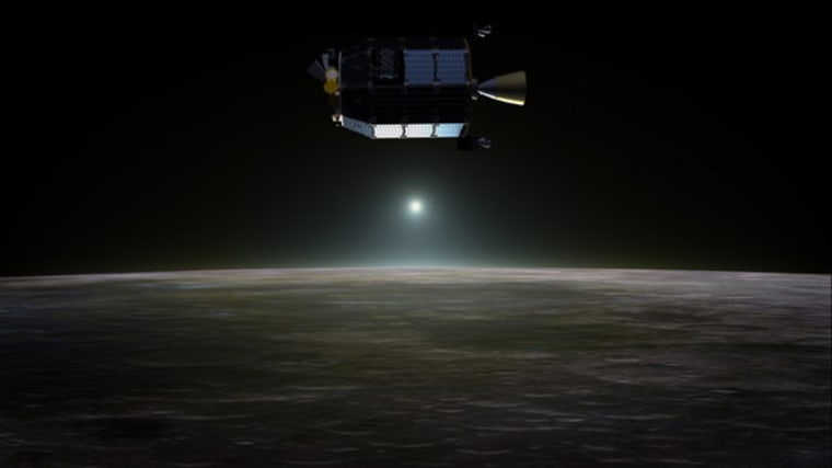 Artist’s concept of NASA's Lunar Atmosphere and Dust Environment Explorer (LADEE) spacecraft.