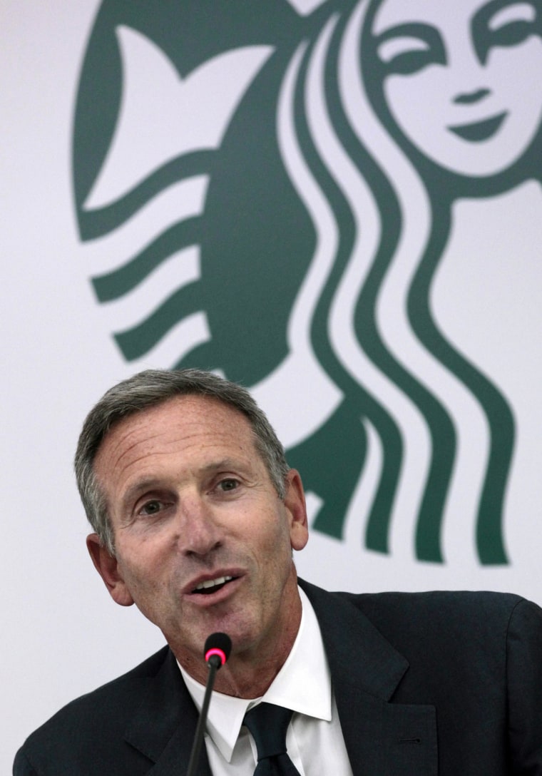Starbucks Chairman and CEO Howard Schultz says he is