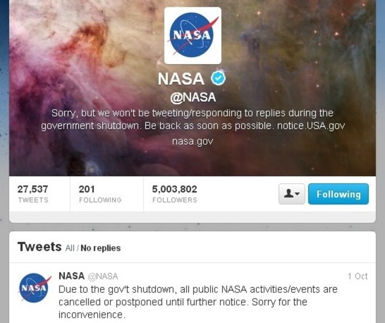 Image: NASA Twitter page
