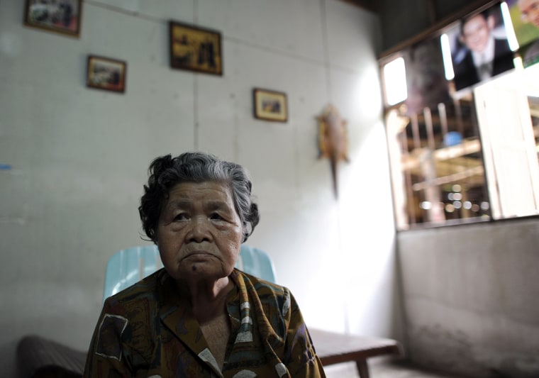 81-year-old Thai grandmother Jiaw Pongthawil at her home in Baan Ga Doh, a remote village in a security 'red zone' in Thailand's restive province of Narathiwat.