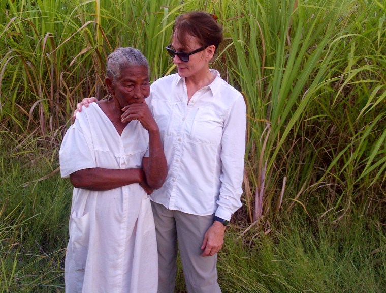 Dr. Nancy Snyderman of NBC News with Dieumene Bastien in Haiti.