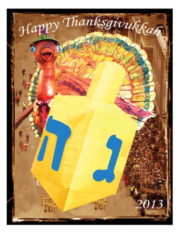 Thanksgiving Hanukkah card