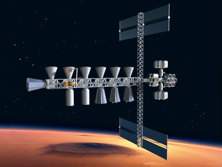 Image: Low Mars orbit way station