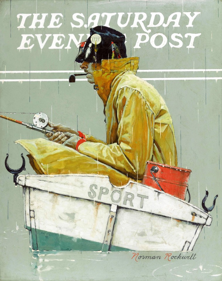 This undated photo provided by Sotheby's in New York shows a Norman Rockwell painting,