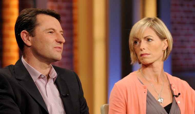 A file photograph shows the parents of missing girl Madeleine McCann, Kate and Gerry McCann.