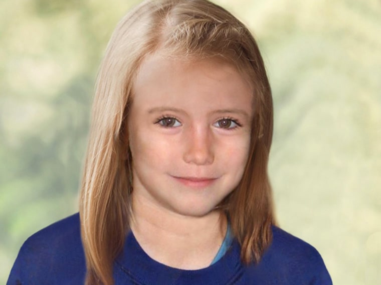 A file photograh showing an age progression image released by the London Metropolitan Police showing Madeleine McCann on the approach to her ninth birthday in May, 2012. Madeleine disappeared in May, 2007 while on a family trip to the resort of Praia da Luz, Portugal.
