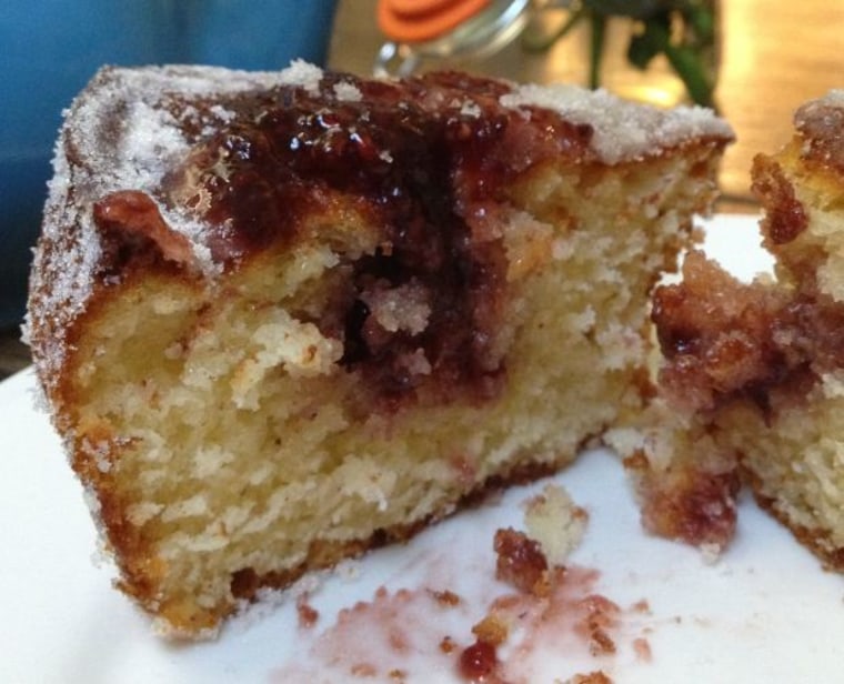 A closeup of the duffin from Bea's of Bloomsbury in London