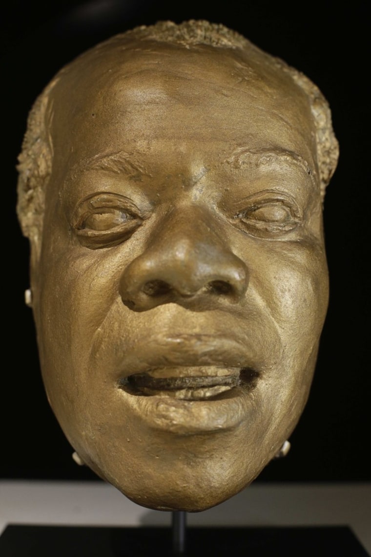 Louis Armstrong's life mask.